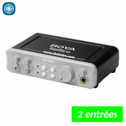 Mélangeur audio Pro 2 canaux